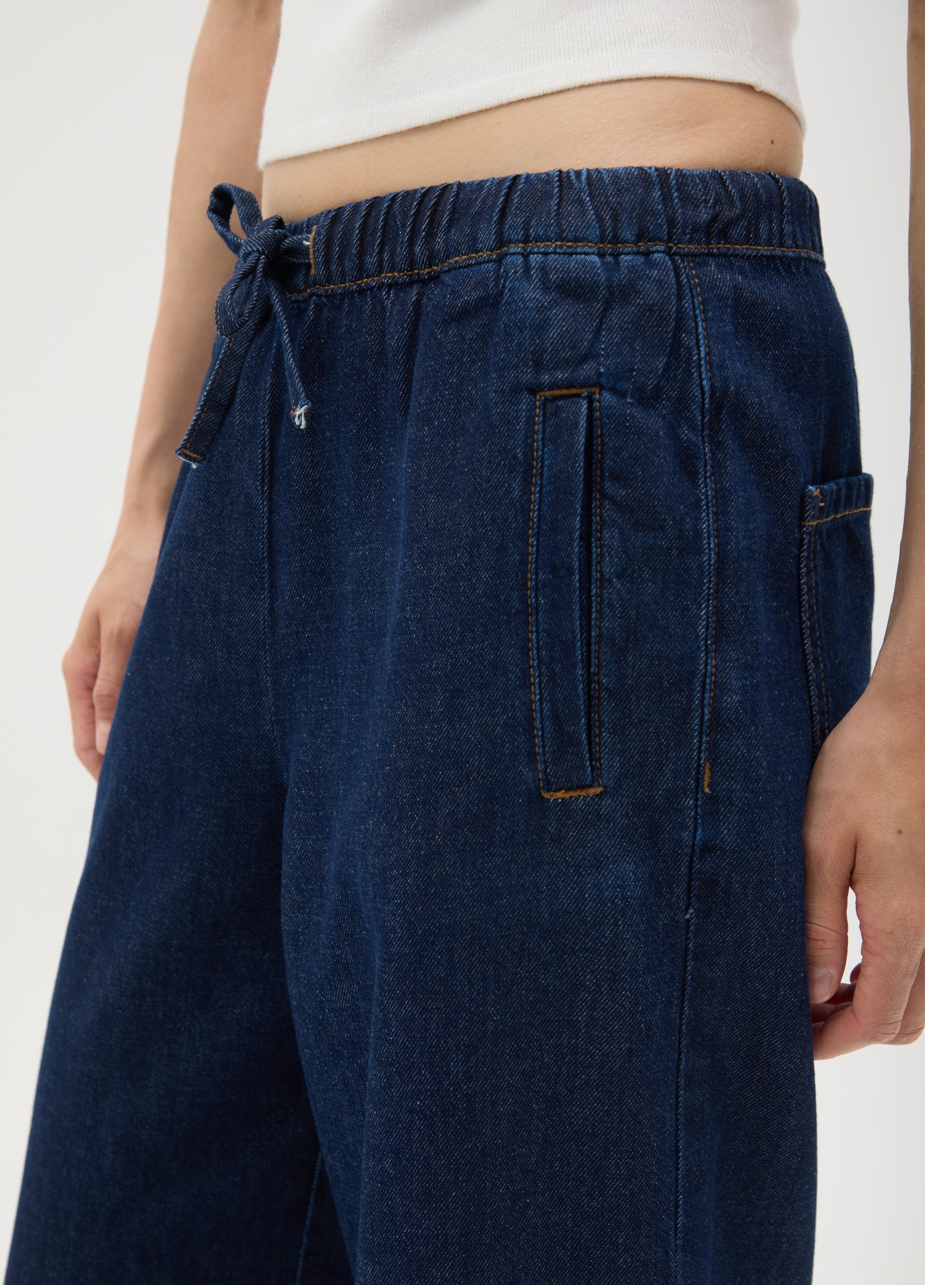 OVS Women'S Regular Fit Pure Cotton Denim Trousers