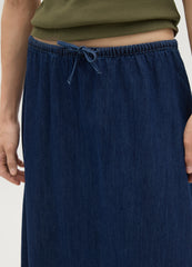 OVS Women'S Long Skirt In Pure Blue Cotton Regular Fit