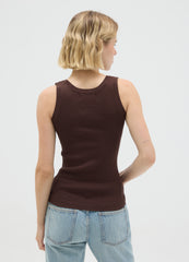 OVS Women'S Brown Stretch Fabric Vest