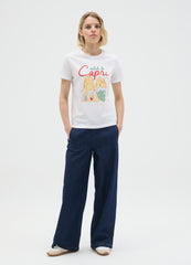 OVS White Regular Fit Pure Cotton T-Shirt