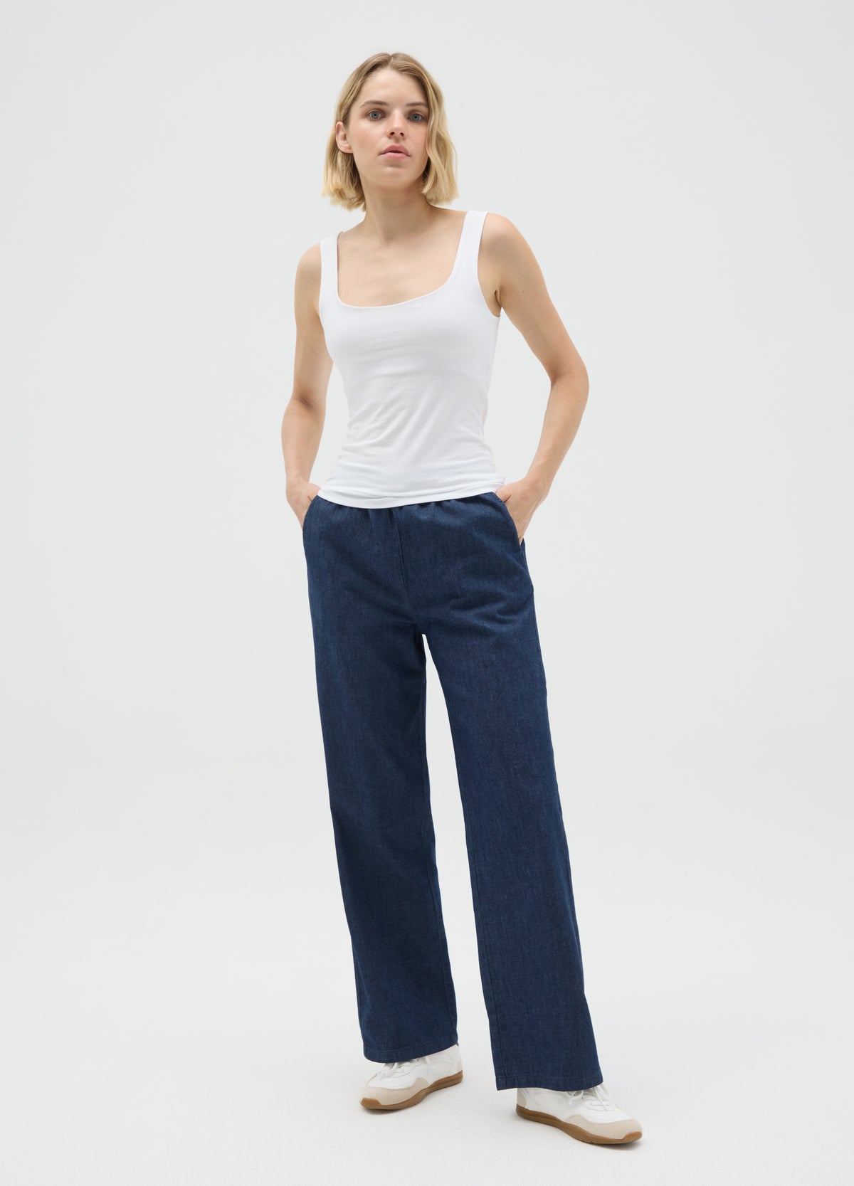 OVS Wide Leg Pure Cotton Denim Trousers