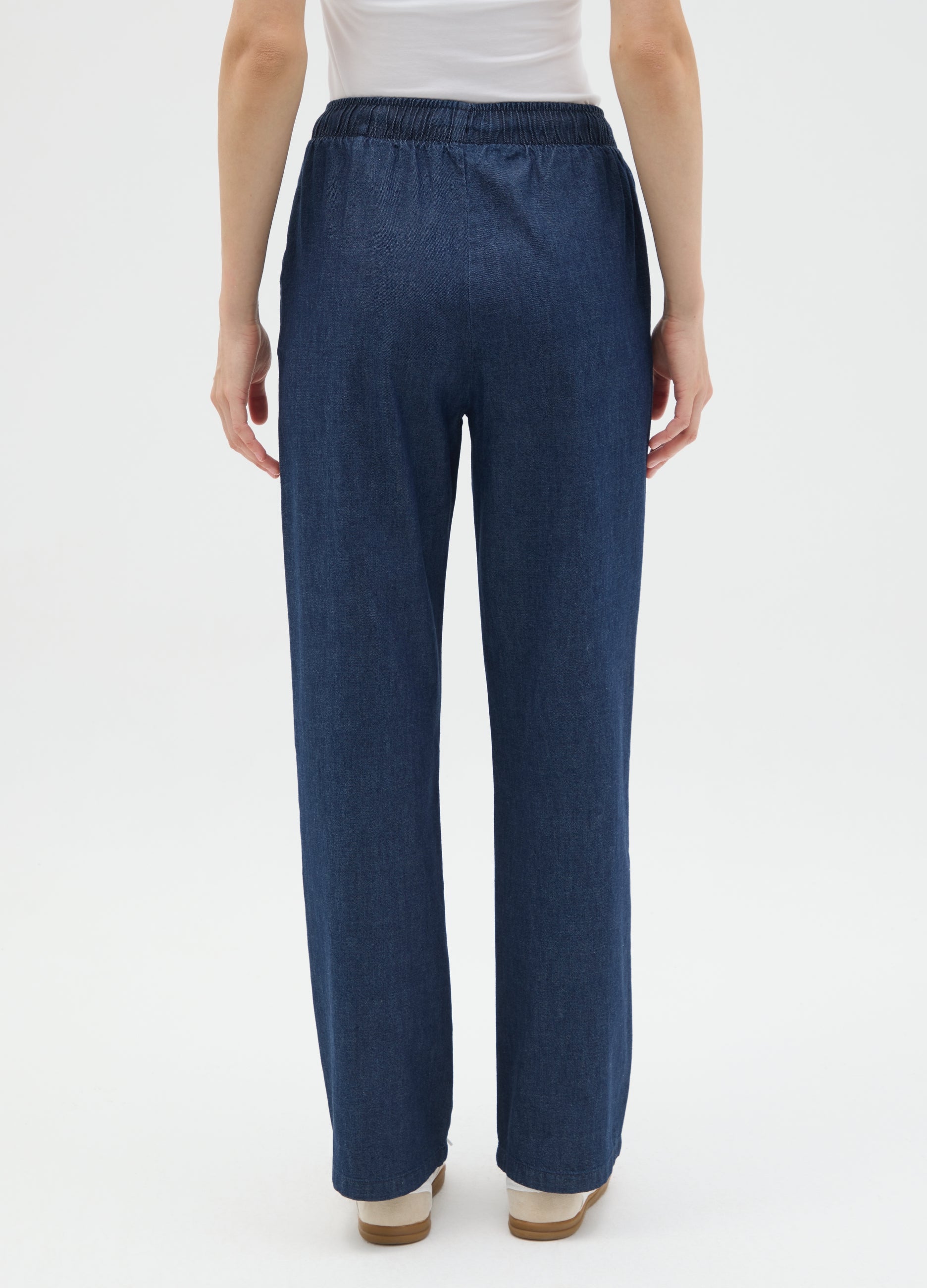 OVS Wide Leg Pure Cotton Denim Trousers