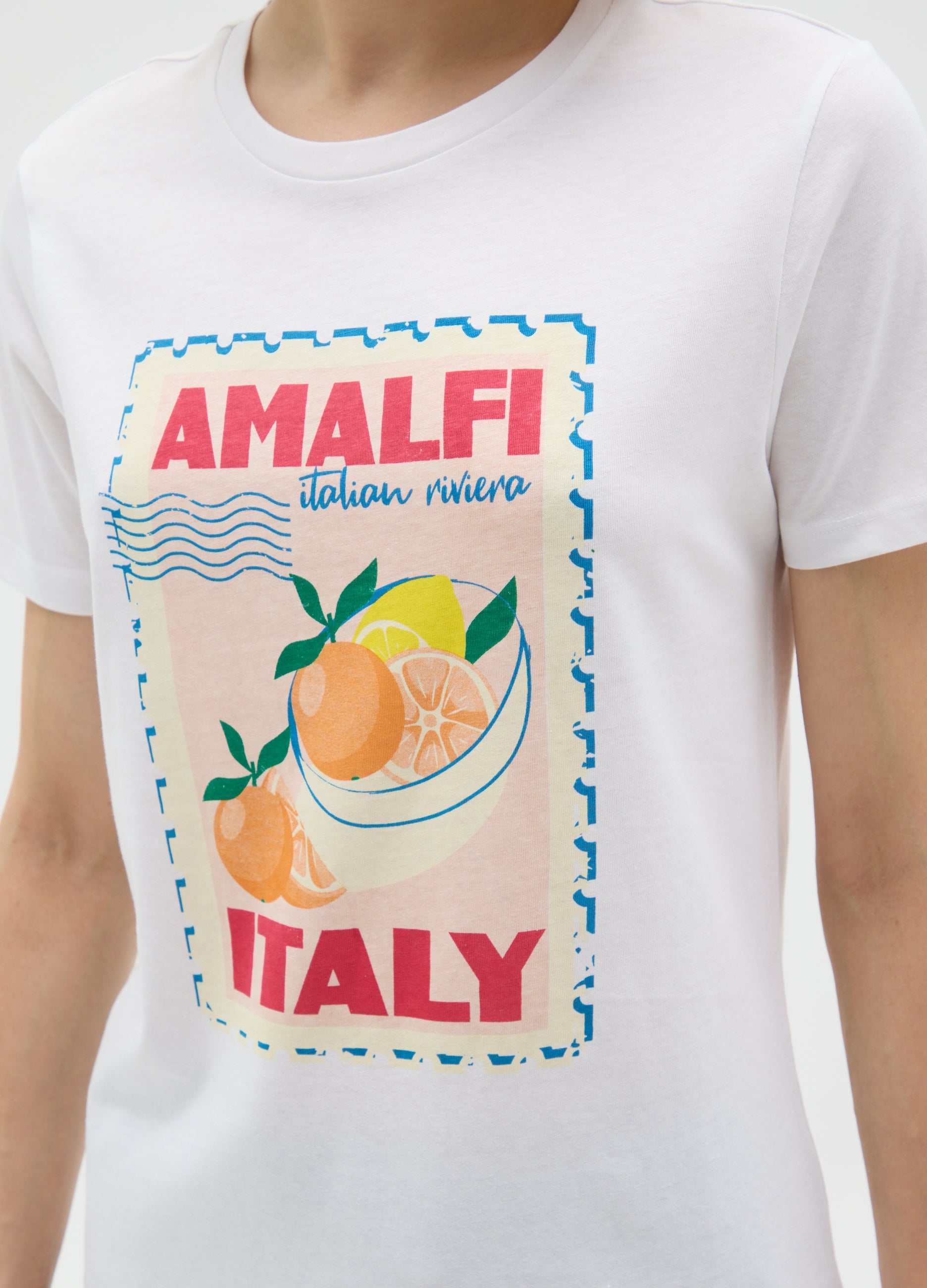 OVS White Pure Cotton Regular Fit T-Shirt