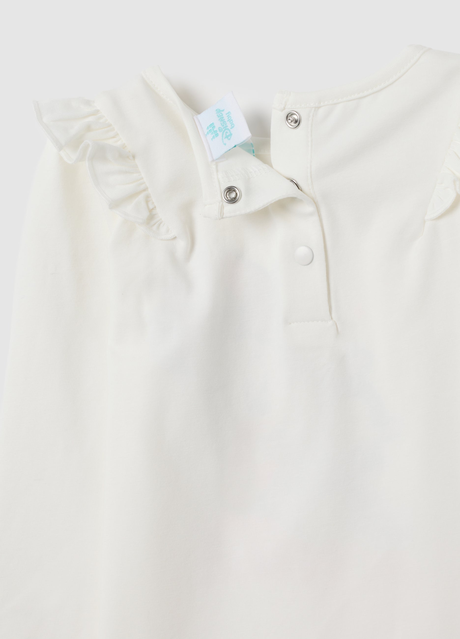 OVS White Regular Fit Cotton Girl'S Shirt With Frills