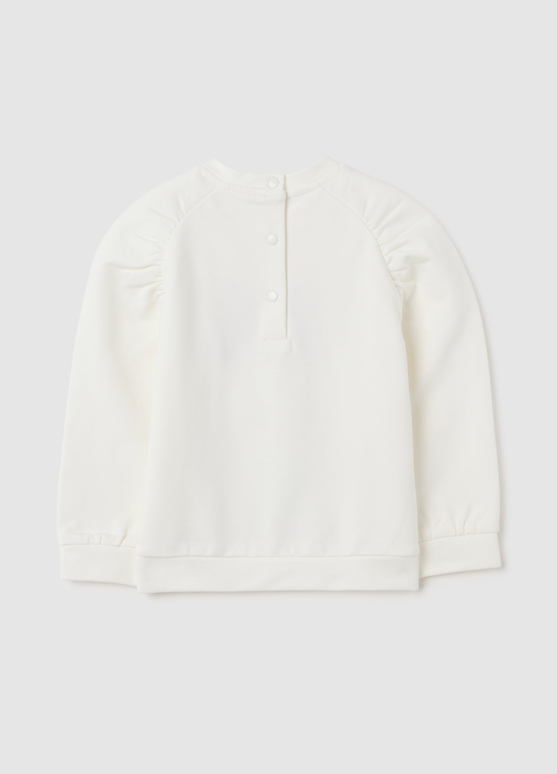 OVS White Girls' Stretch Cotton Sweatshirt