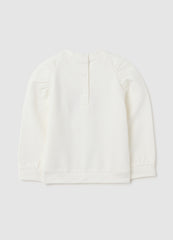 OVS White Girls' Stretch Cotton Sweatshirt