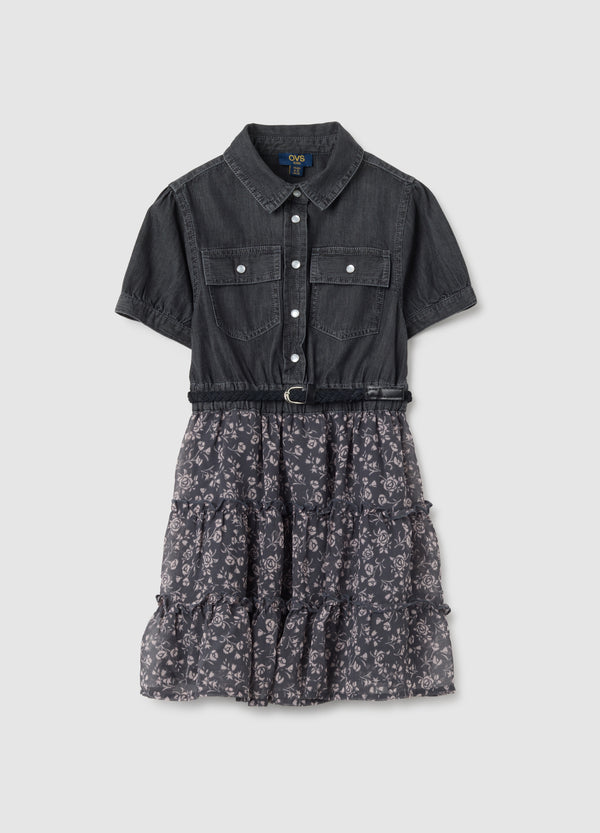 OVS Girl'S Dress In Pure Multicolour Cotton