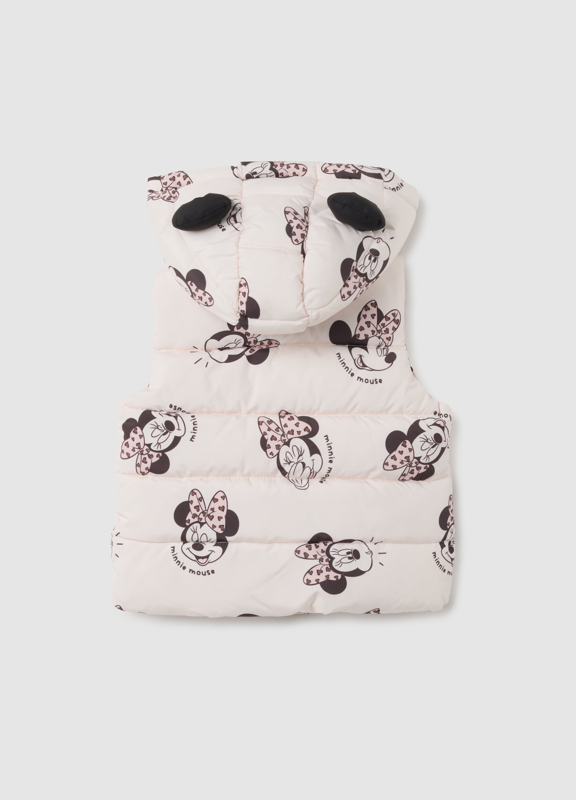 OVS Pink Regular Fit Girls' Gilet With Minnie Print