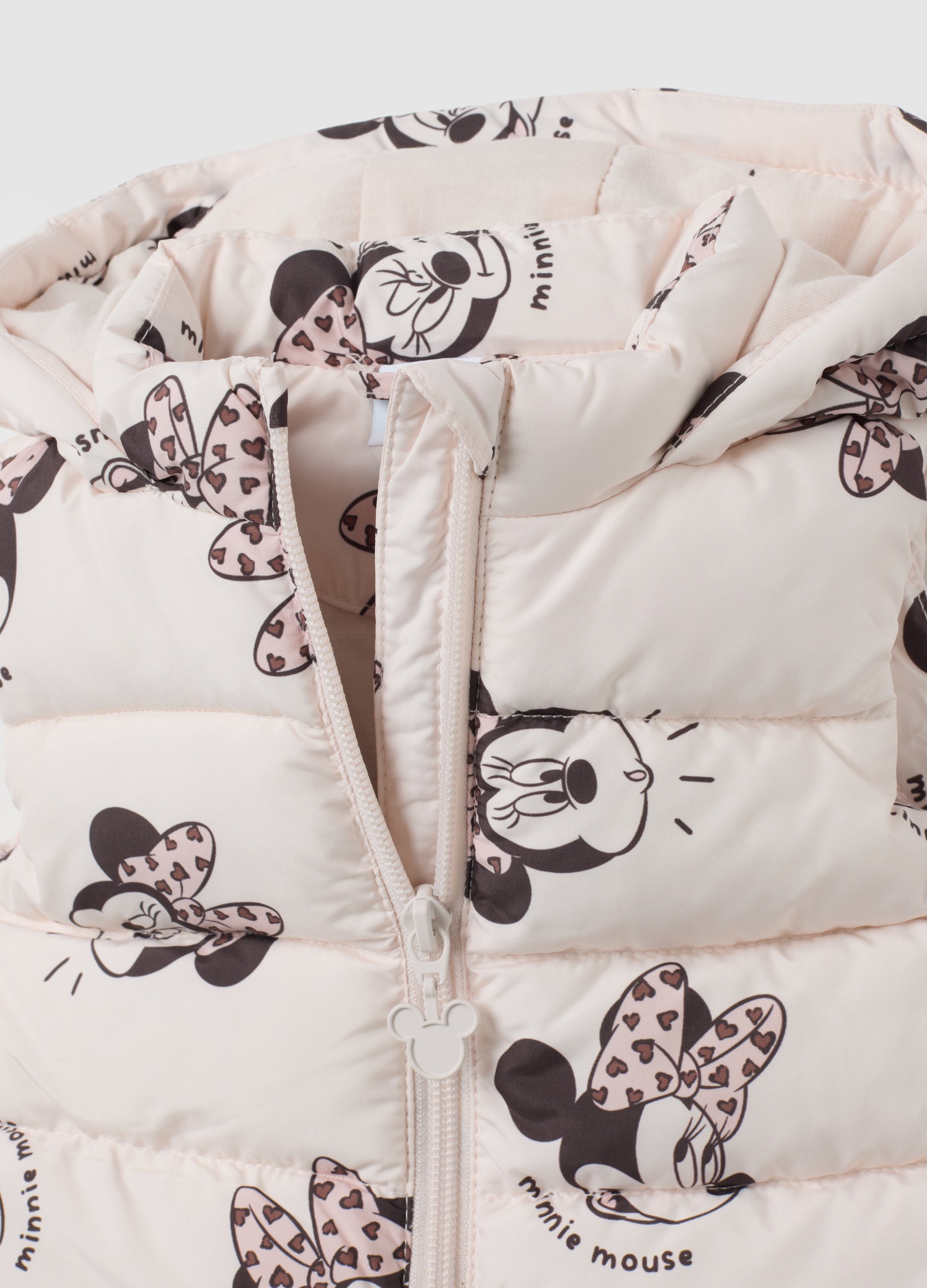 OVS Pink Regular Fit Girls' Gilet With Minnie Print