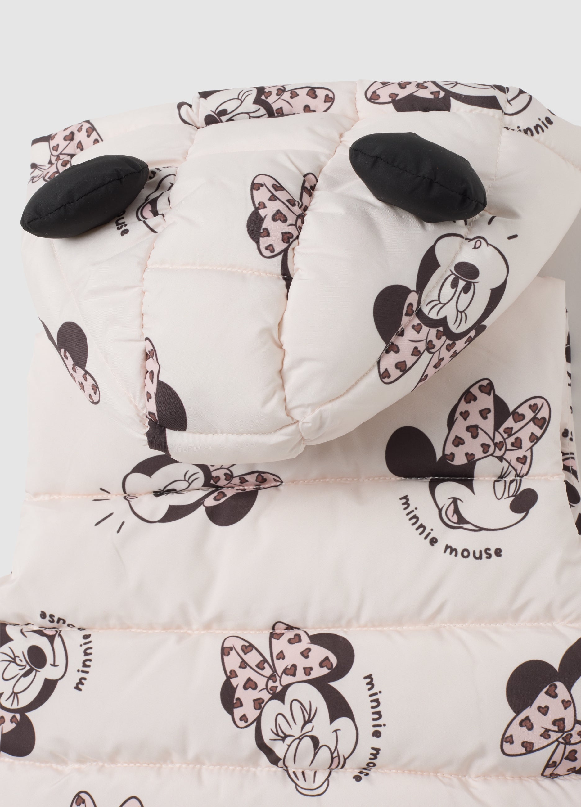 OVS Pink Regular Fit Girls' Gilet With Minnie Print