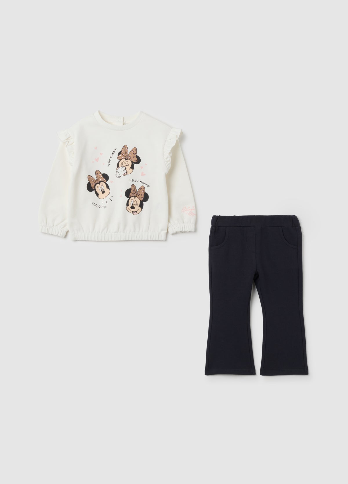 OVS White And Blue Elastic Cotton Girl'S Outfit