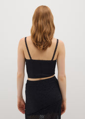 OVS Women'S Black Cotton Top With Lace