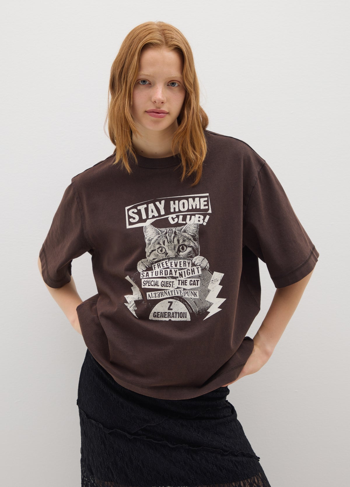 OVS Women'S Brown Pure Cotton T-Shirt