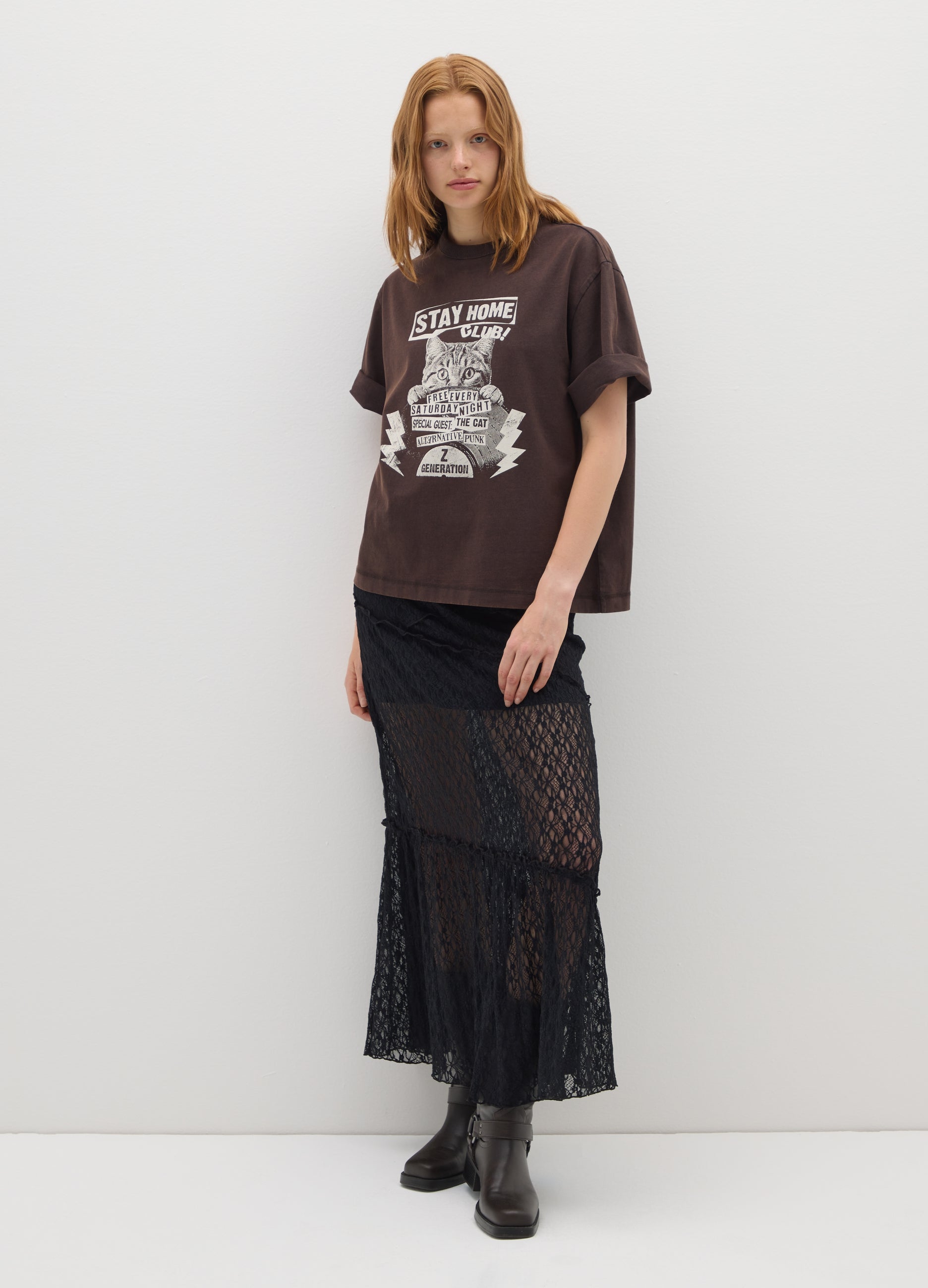 OVS Women'S Brown Pure Cotton T-Shirt