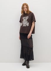 OVS Women'S Brown Pure Cotton T-Shirt
