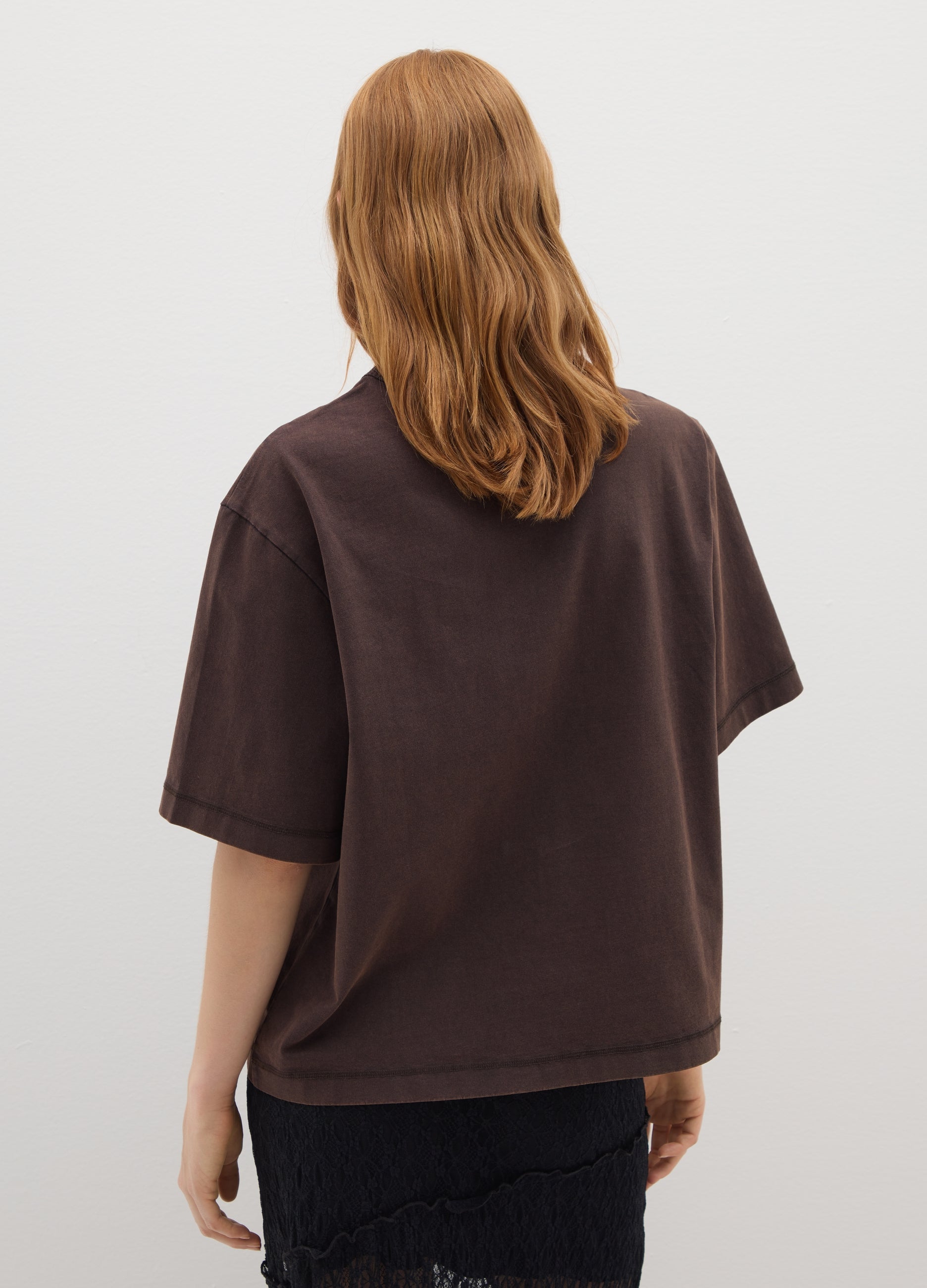 OVS Women'S Brown Pure Cotton T-Shirt