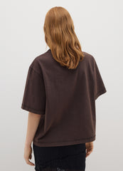 OVS Women'S Brown Pure Cotton T-Shirt