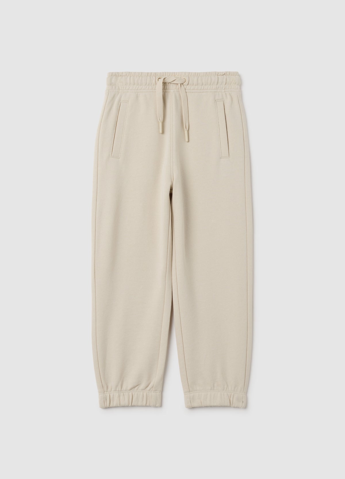 OVS Children'S Beige Pure Cotton Trousers Regular Fit
