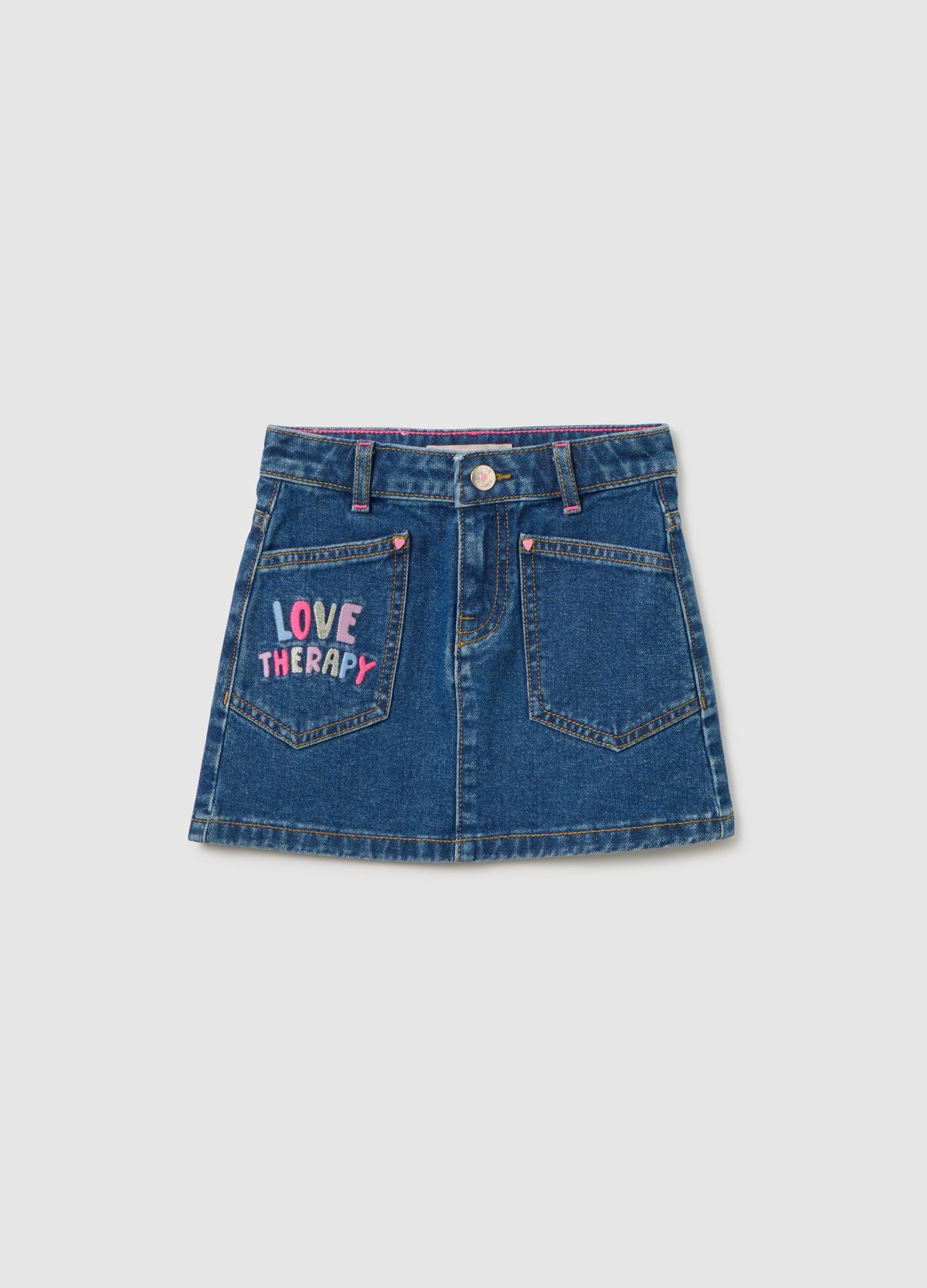 OVS Girls' Pure Cotton Denim Skirt Regular Fit