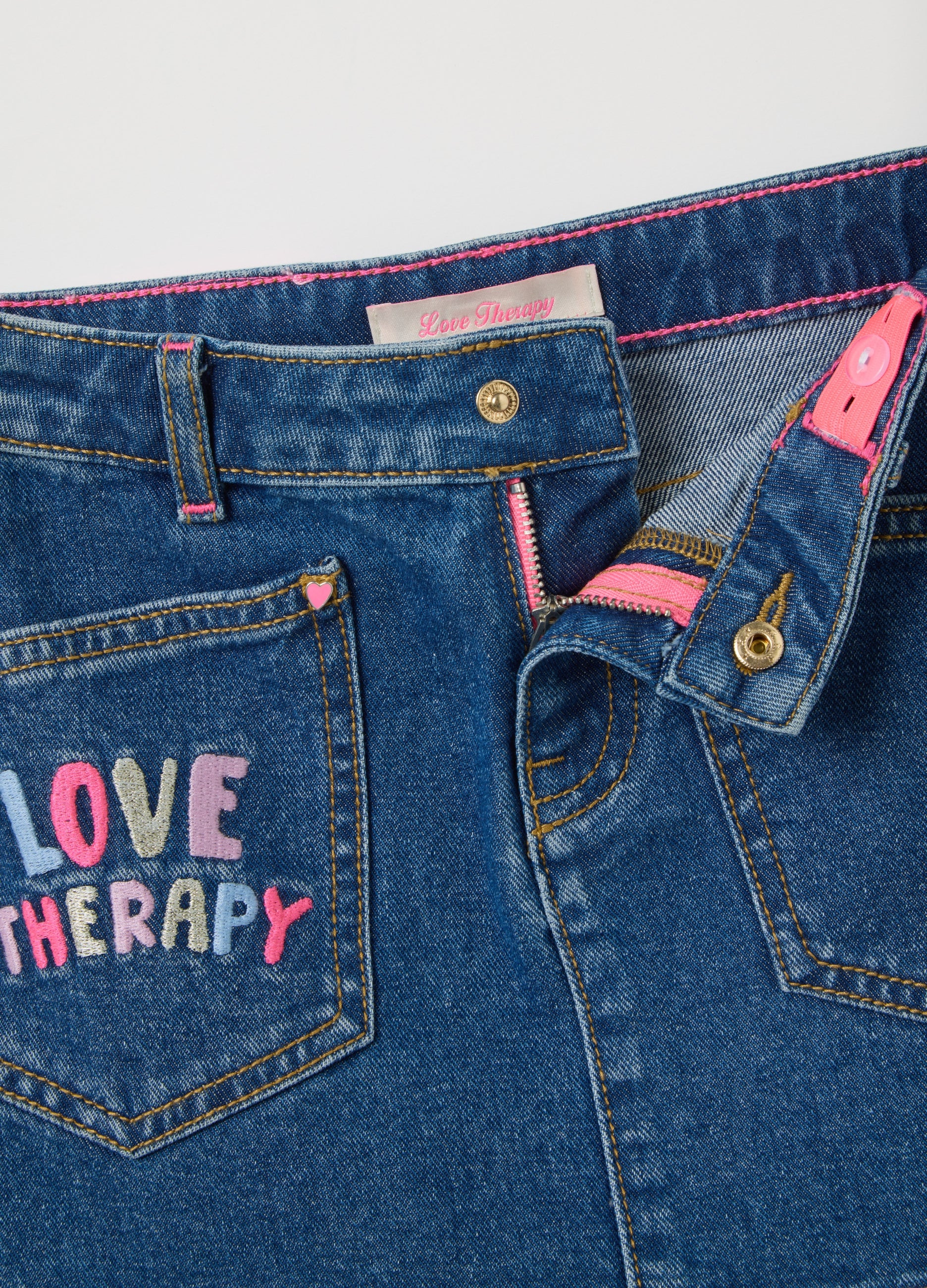 OVS Girls' Pure Cotton Denim Skirt Regular Fit