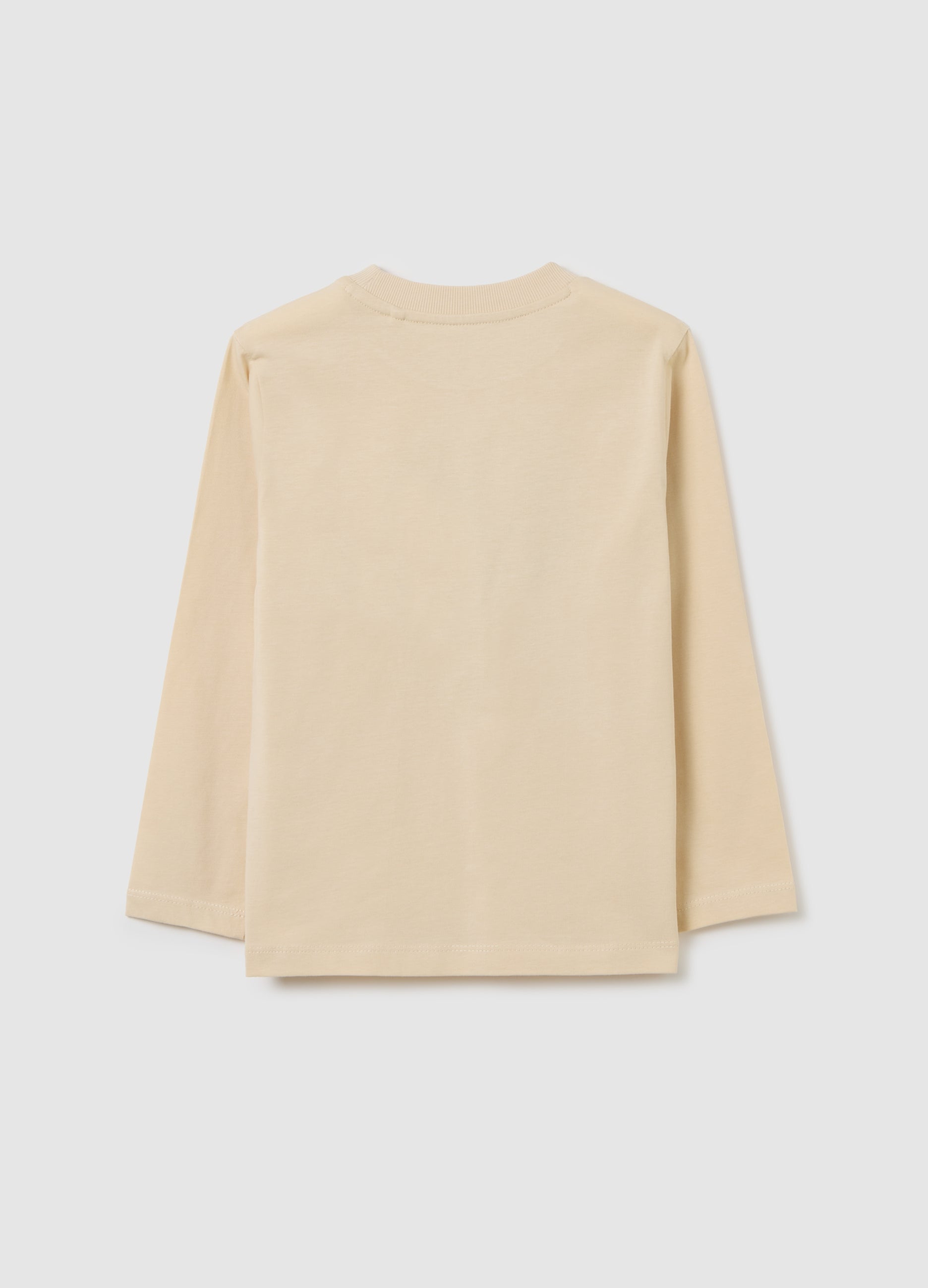 OVS Children'S Beige Pure Cotton Regular Fit T-Shirt