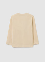 OVS Children'S Beige Pure Cotton Regular Fit T-Shirt