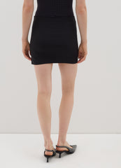 OVS Black Viscose Blend Skirt Regular Fit