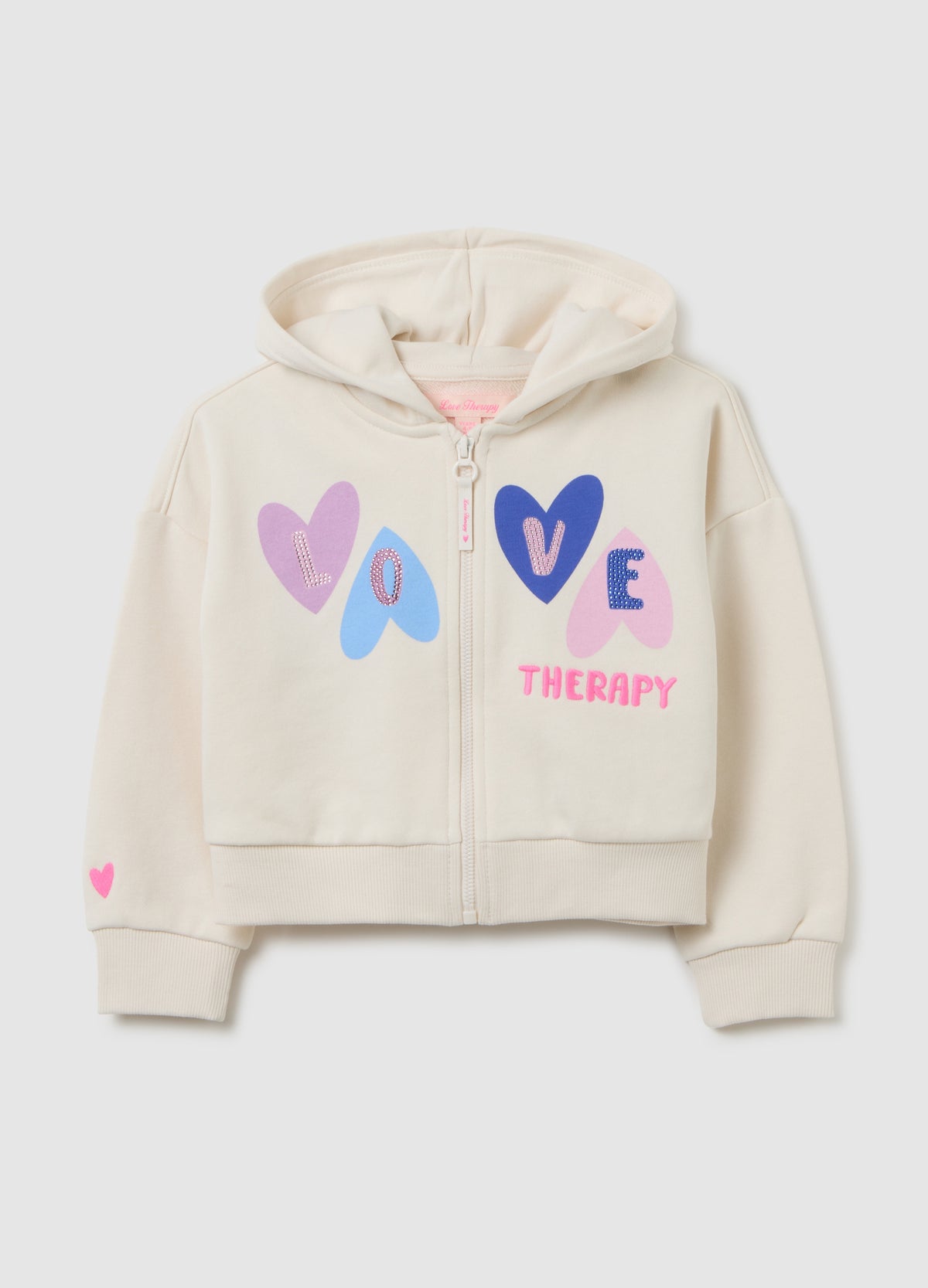 OVS Girls Beige Cotton Blend Sweatshirt Regular Fit