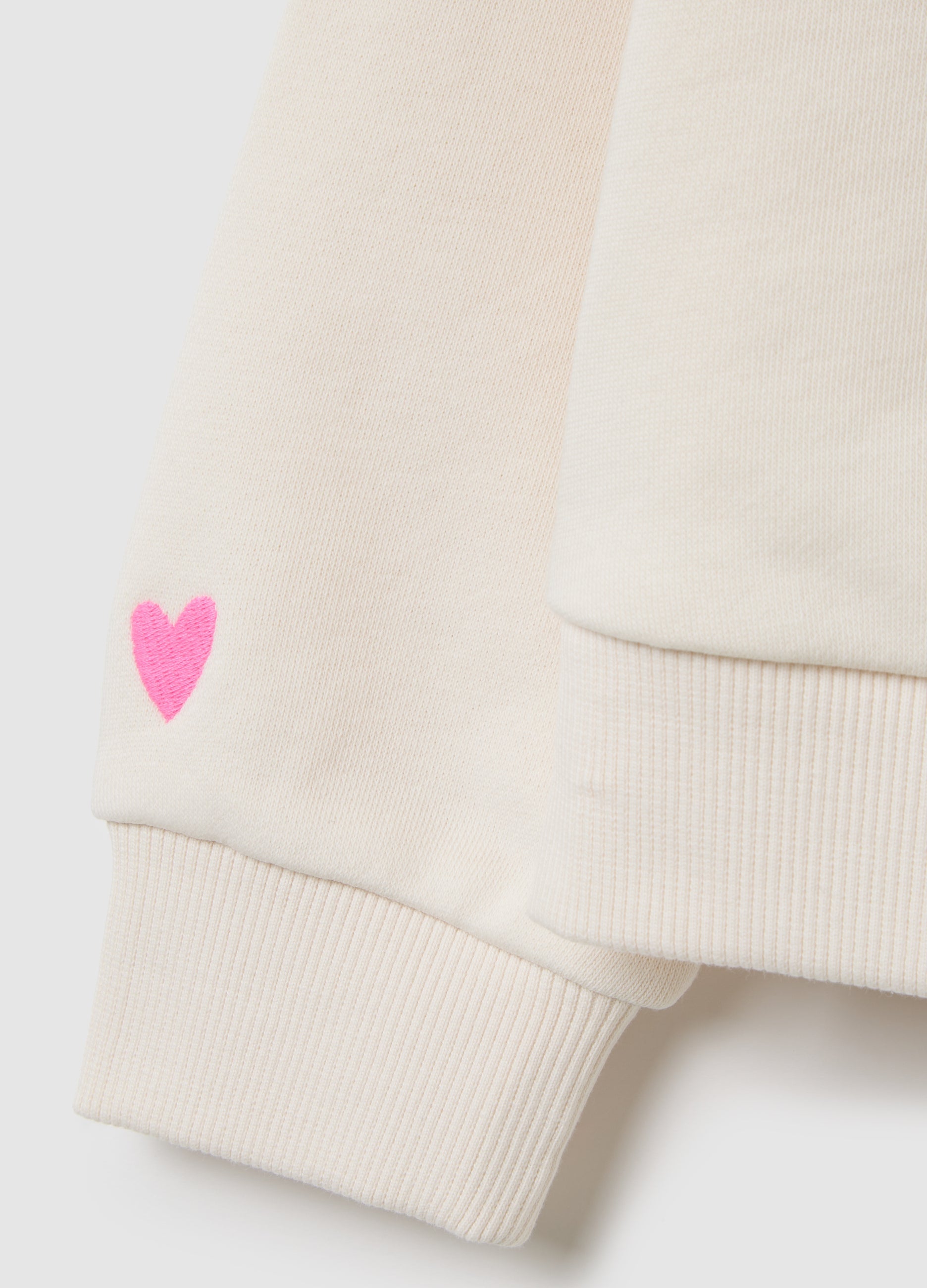 OVS Girls Beige Cotton Blend Sweatshirt Regular Fit