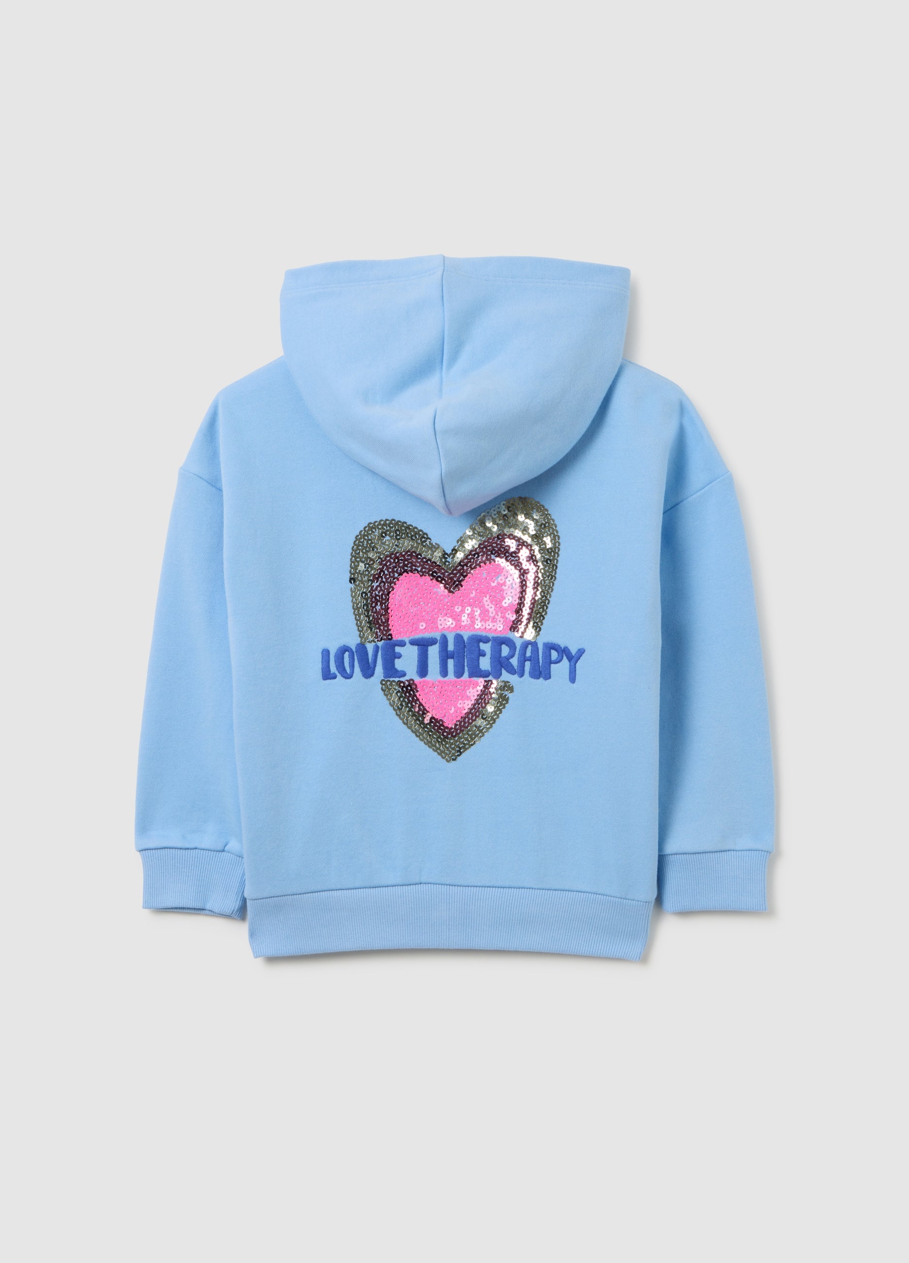 OVS Oversized Blue Cotton Blend Girls' Sweatshirt