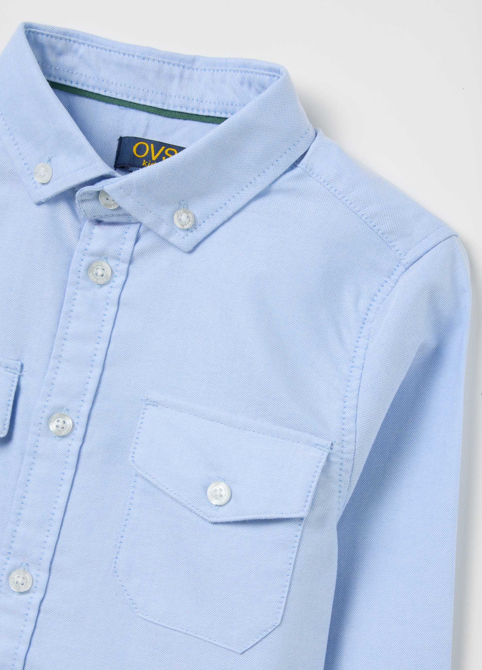 OVS Children'S Blue Regular Fit Pure Cotton Shirt