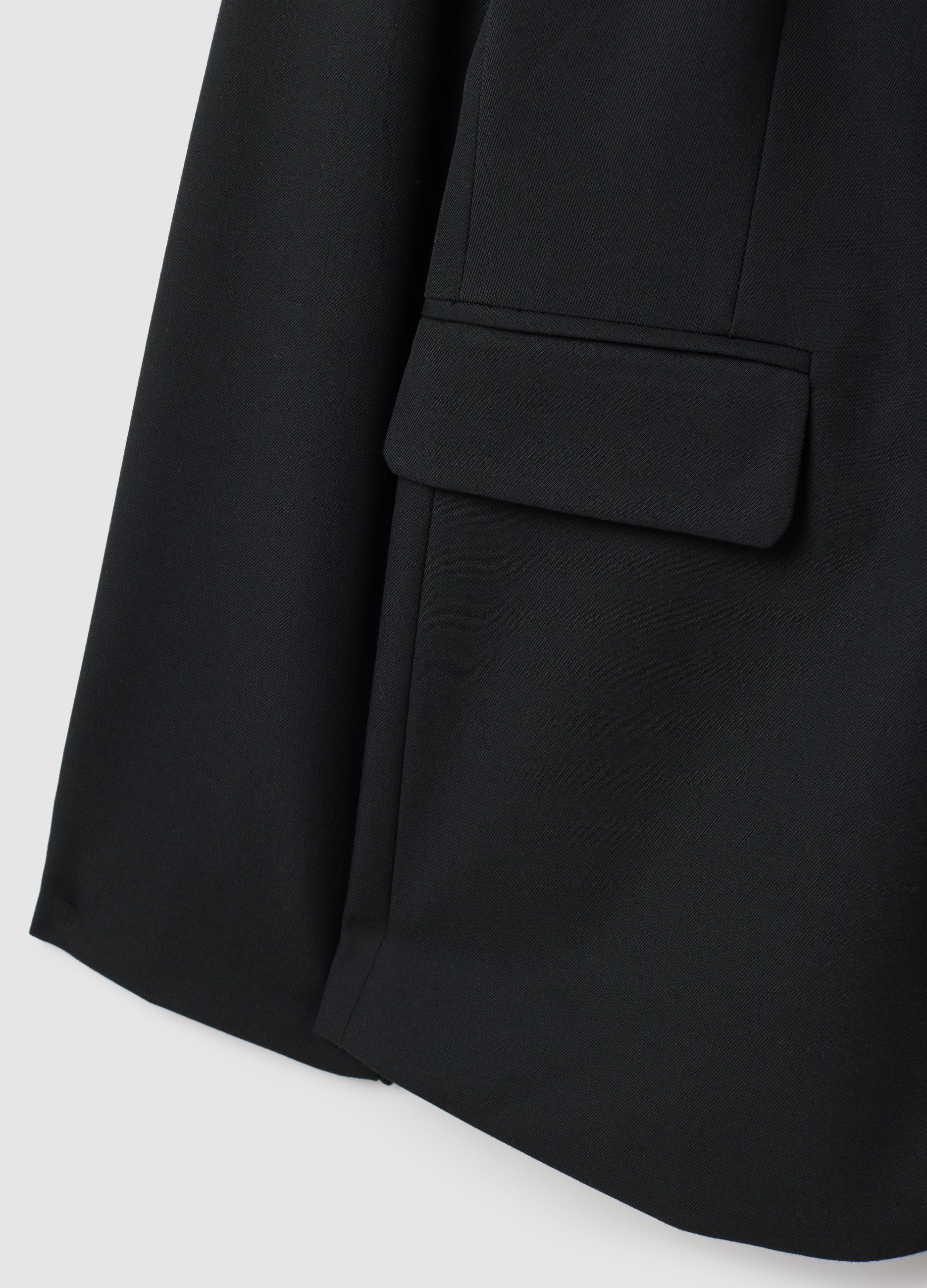OVS Black Regular Fit Viscose Blend Blazer