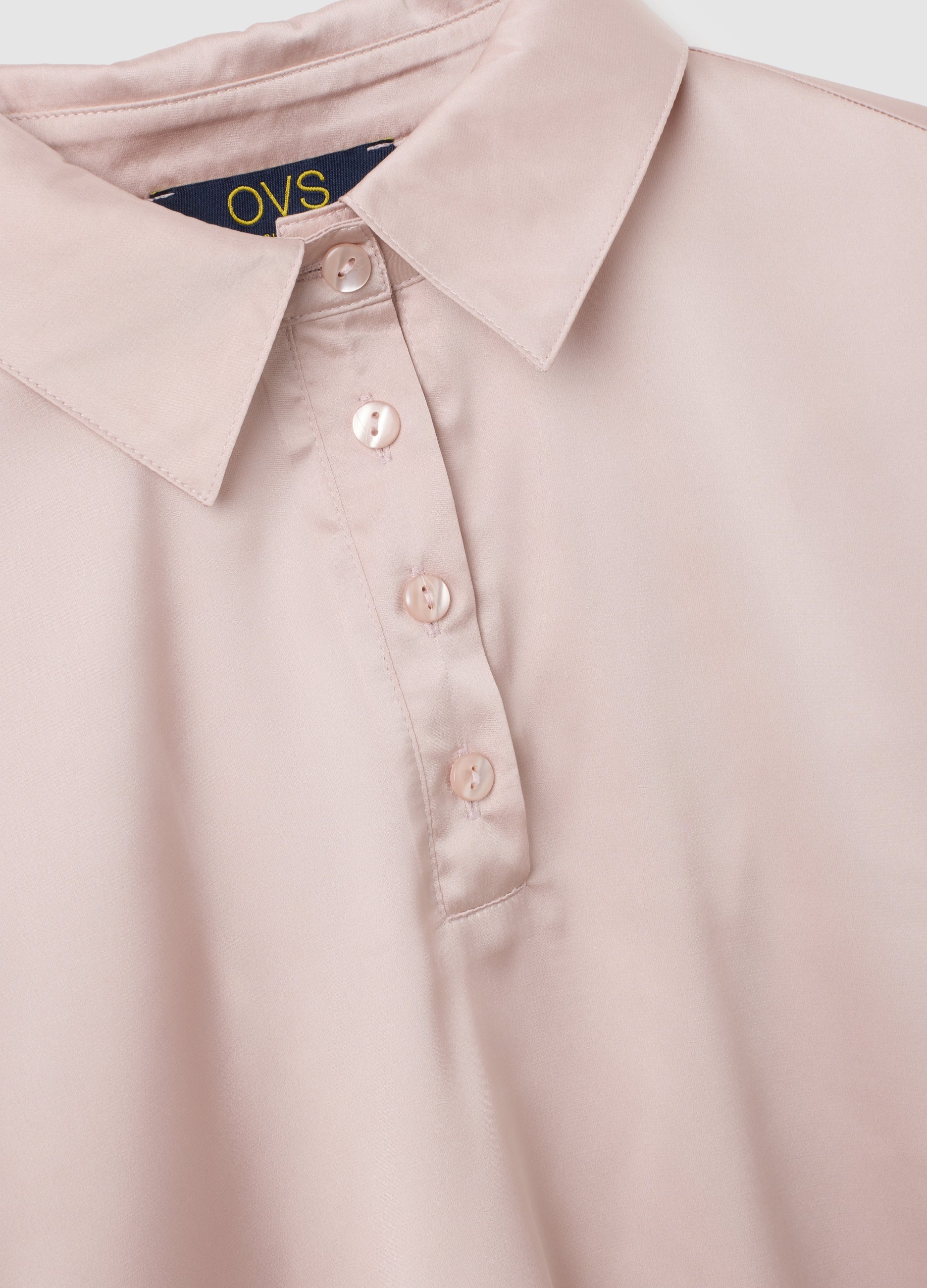 OVS Pink Stretch Fabric Regular Fit Shirt