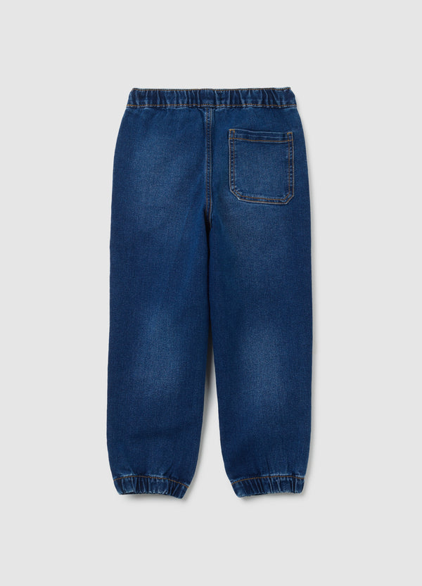 OVS Children'S Blue Relaxed Fit Cotton Blend Jog Denim