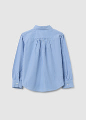 OVS Girl'S Multicolour Regular-Fit Cotton Blend Shirt With Ruffles