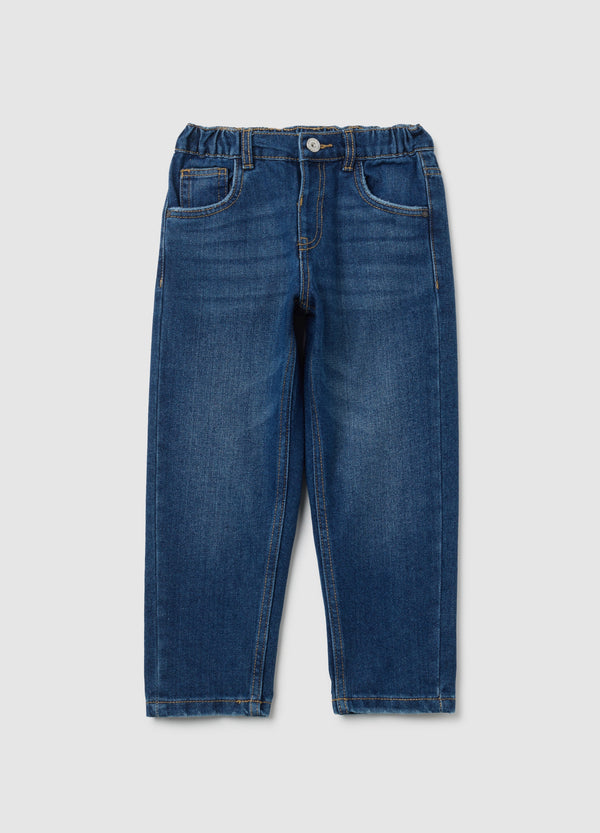 OVS Children'S Blue Cotton Blend Loose Fit Jeans