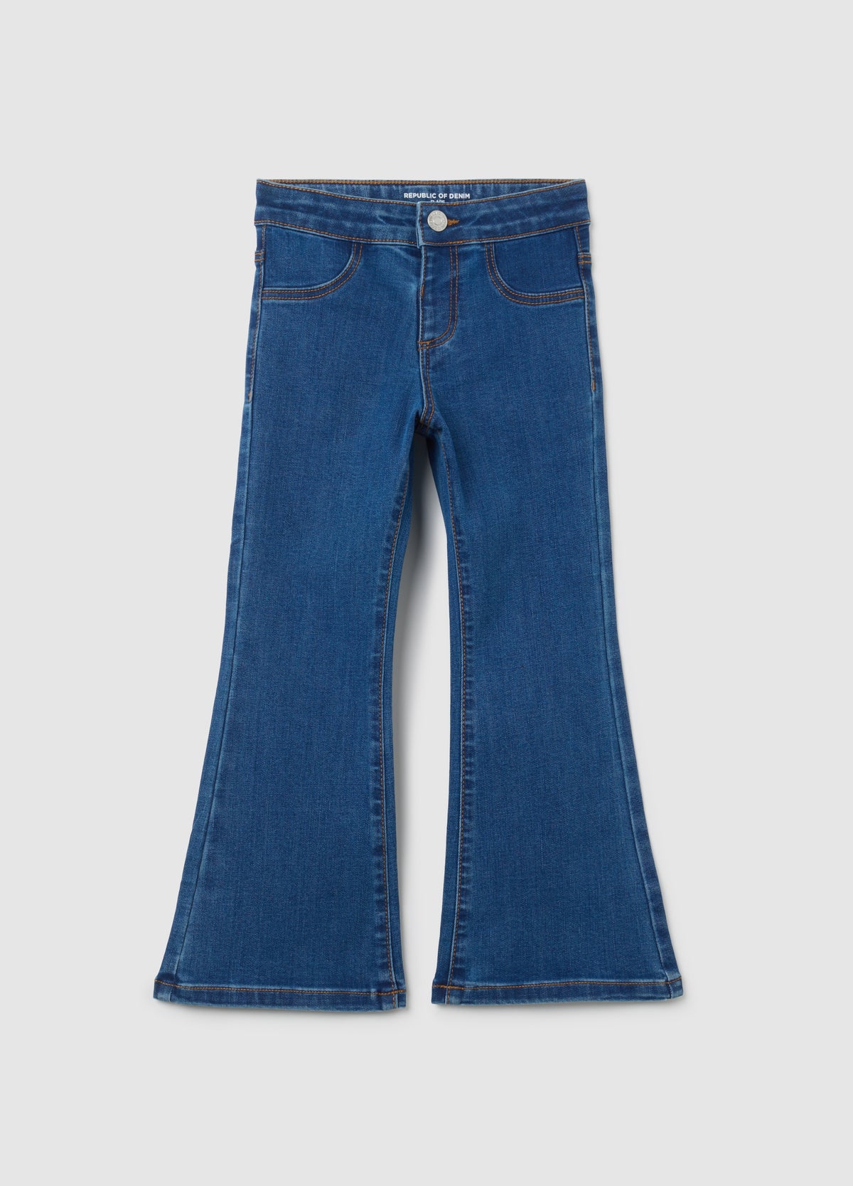 OVS Girls' Blue Denim Flare Jeans