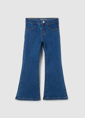 OVS Girls' Blue Denim Flare Jeans
