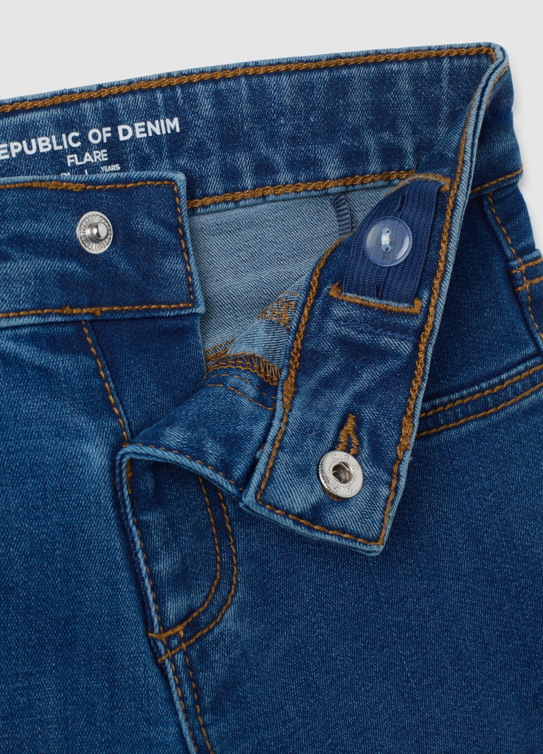 OVS Girls' Blue Denim Flare Jeans