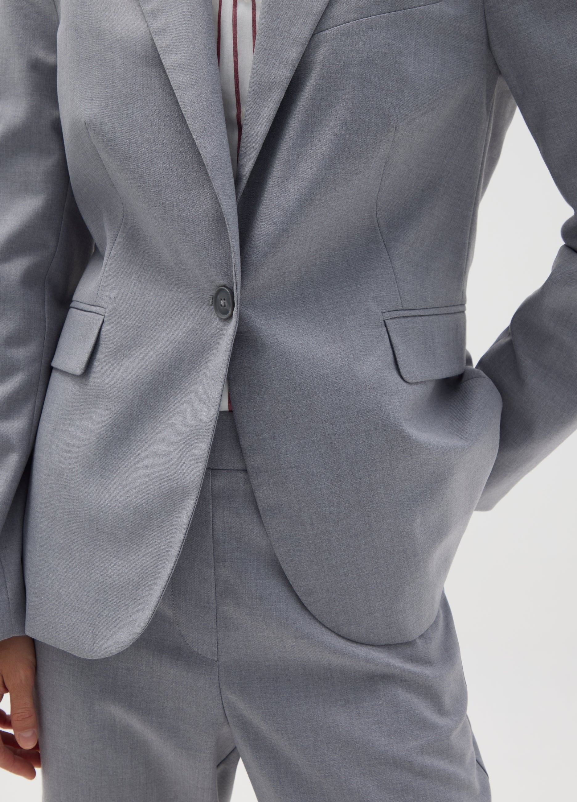 OVS Grey Regular Fit Blazer