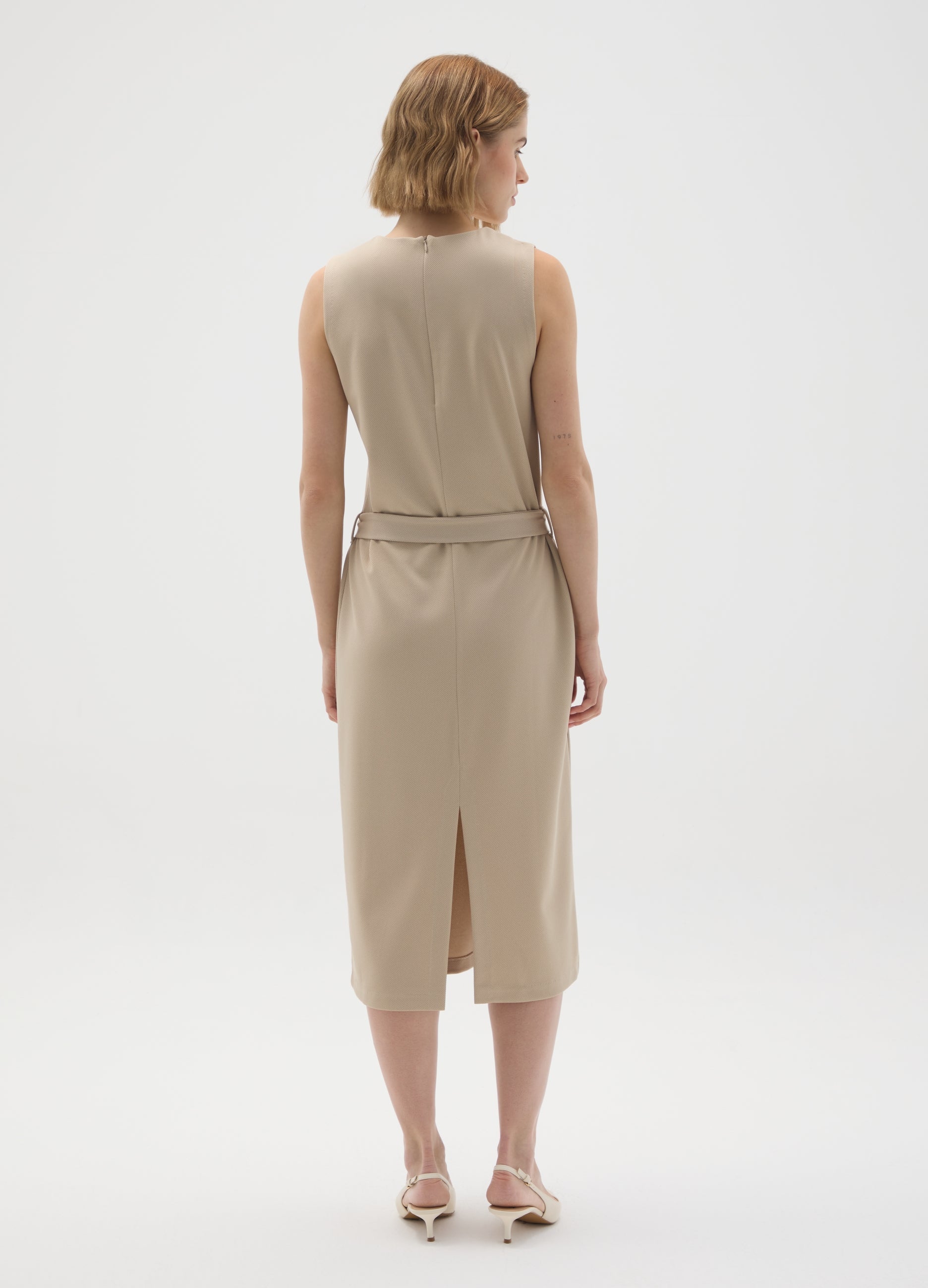 OVS Beige Slim Fit Stretchy Fabric Dress