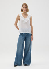 OVS White Pure Viscose Oversized Blouse