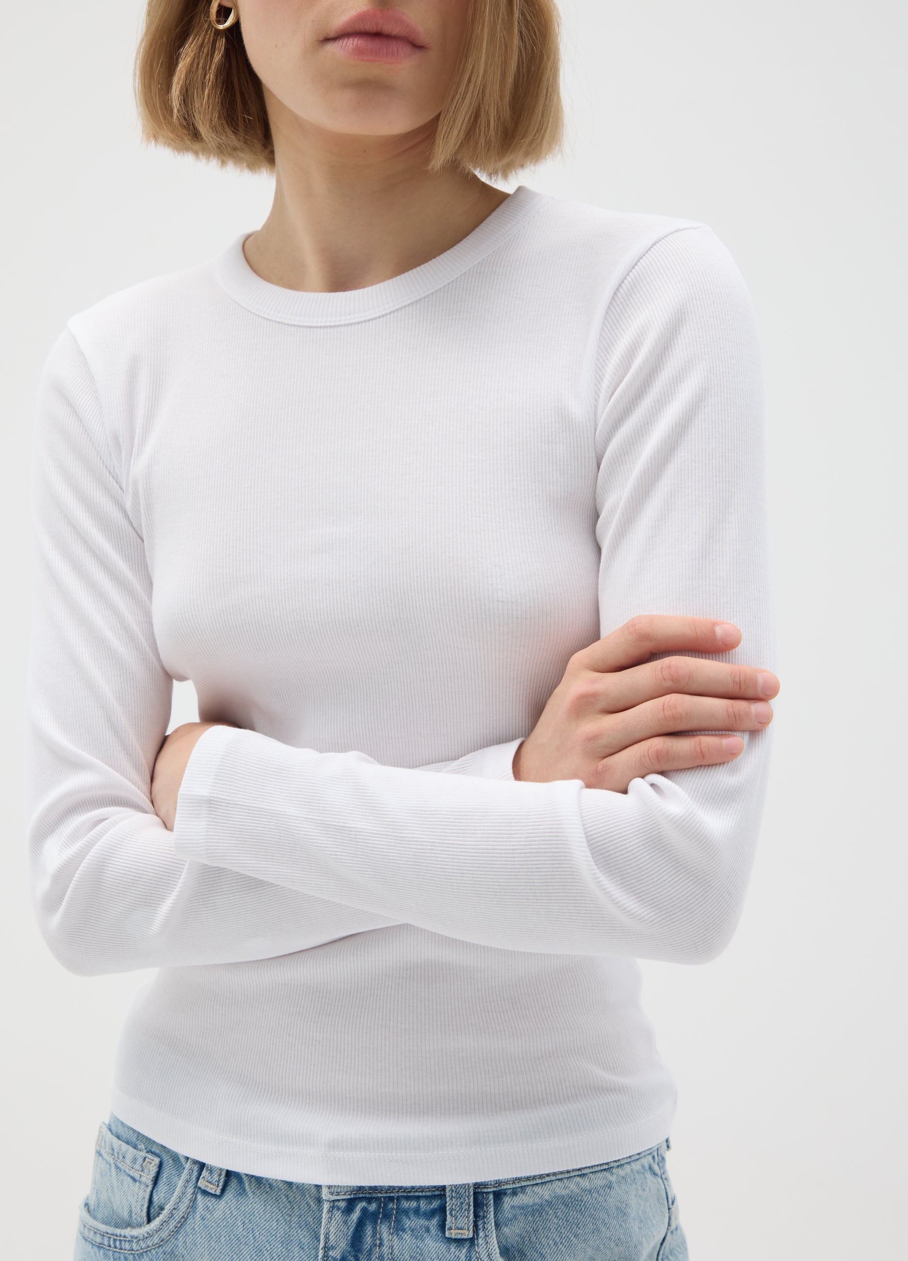 OVS White Pure Cotton T-Shirt Regular Fit