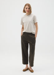 OVS Brown Regular Fit Stretch Cotton Trousers