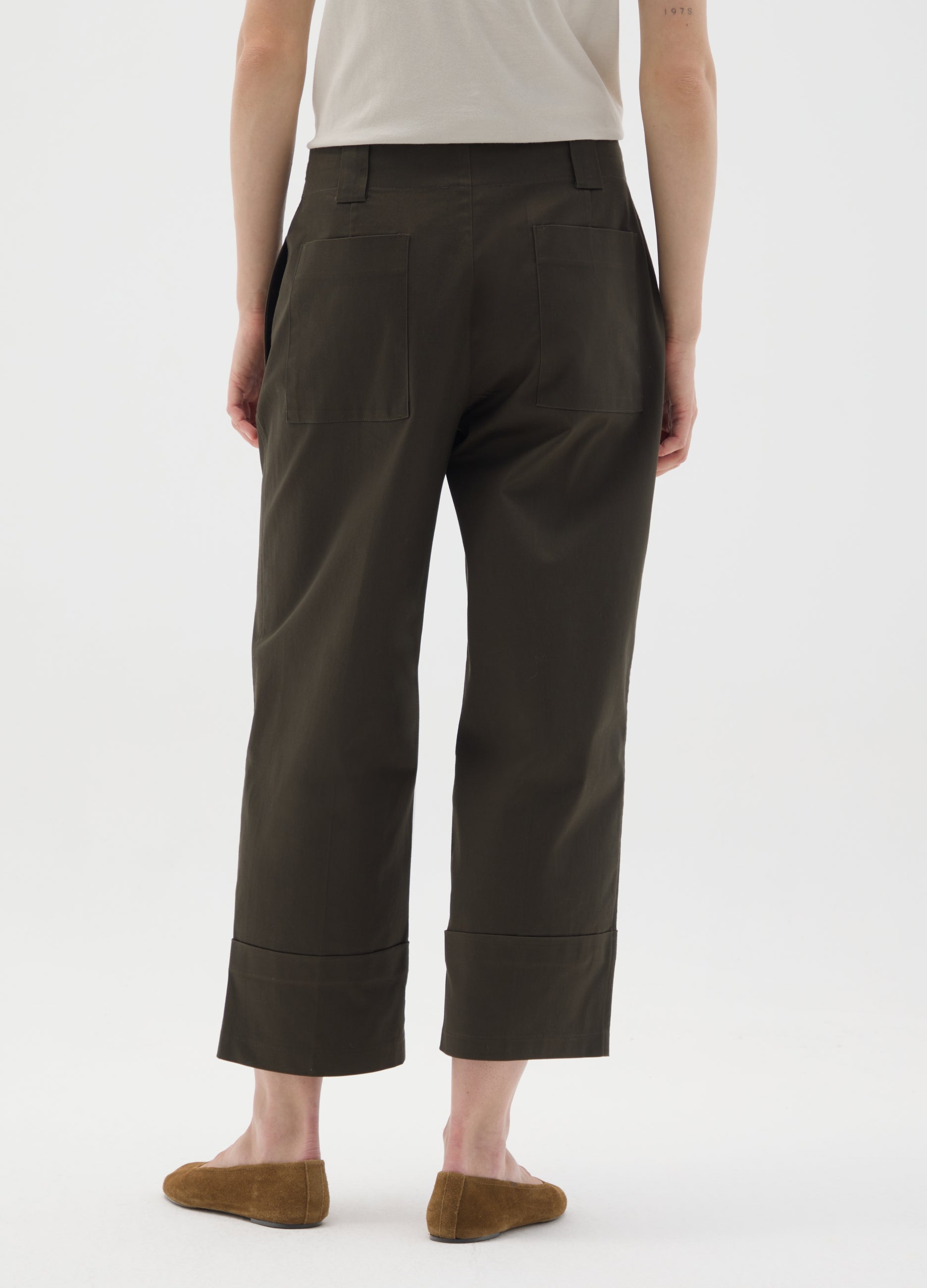 OVS Brown Regular Fit Stretch Cotton Trousers