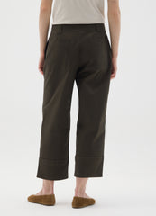 OVS Brown Regular Fit Stretch Cotton Trousers