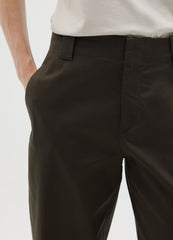 OVS Brown Regular Fit Stretch Cotton Trousers