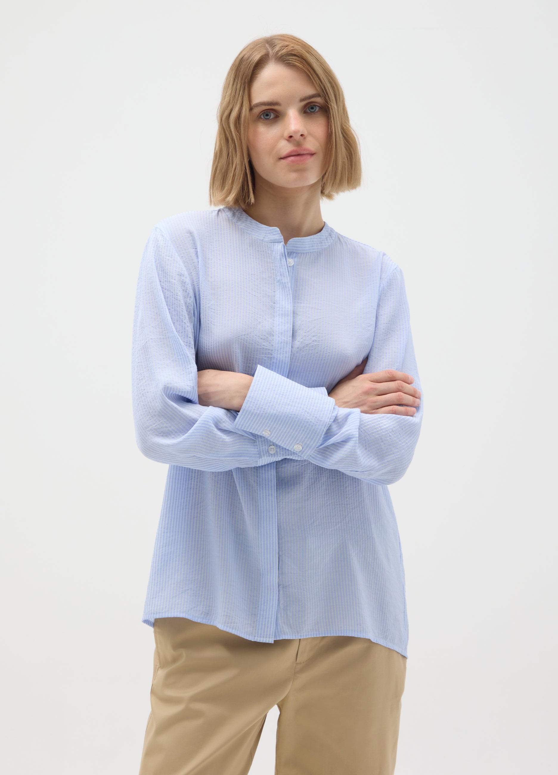 OVS Regular Fit Blue Mixed Shirt