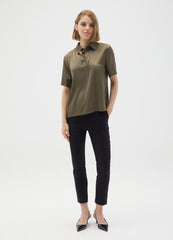OVS Brown Satin Regular Fit Shirt