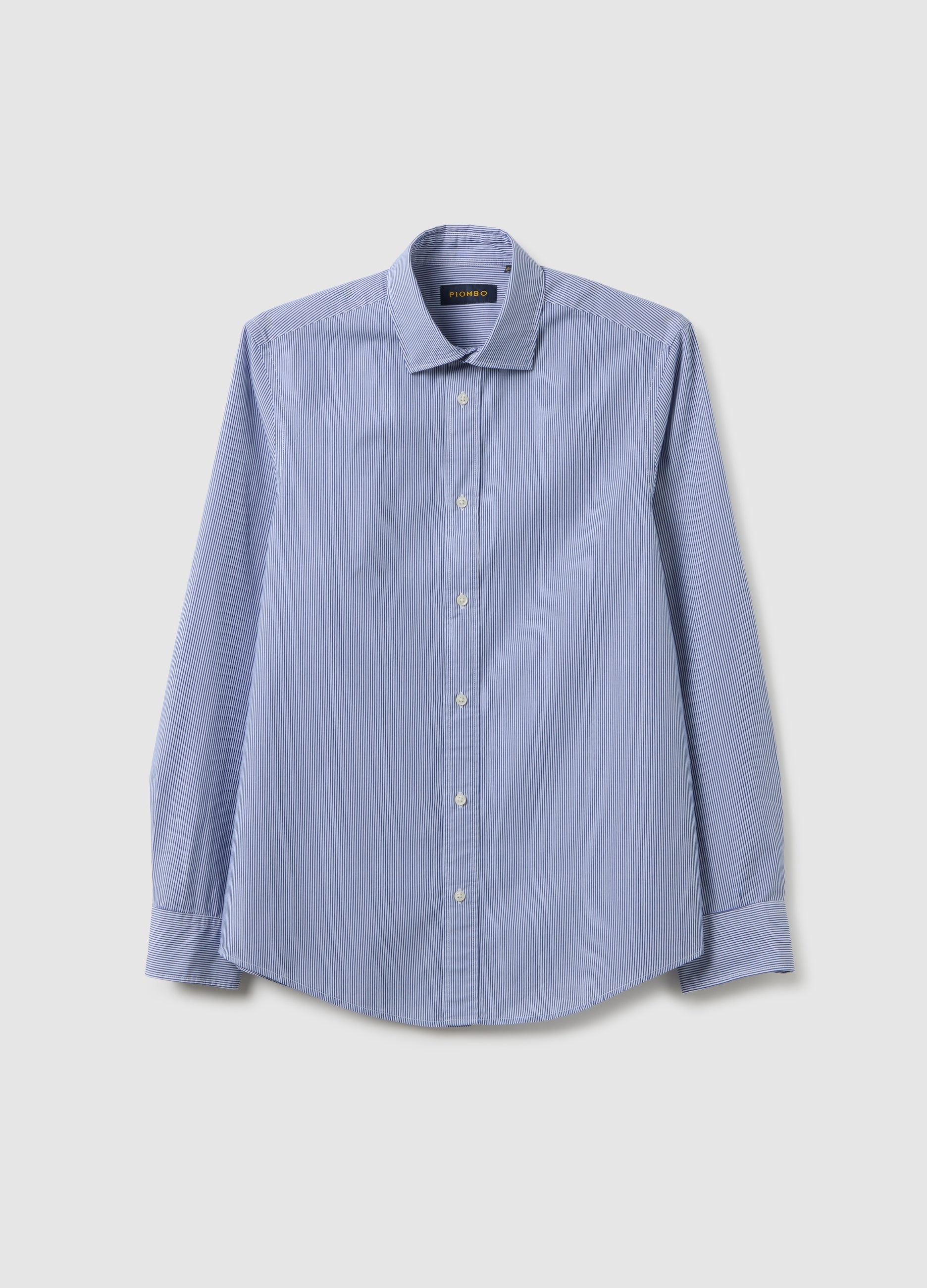 OVS Regular Fit Blue Pure Cotton Shirt